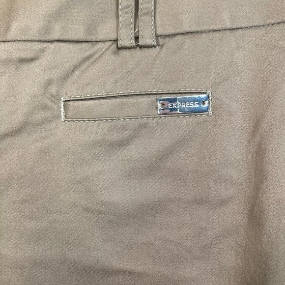 Express Pants Womens Sz 4 Brown Cotton Stretch Twill Coin Pocket Chino Crop - Picture 3 of 12